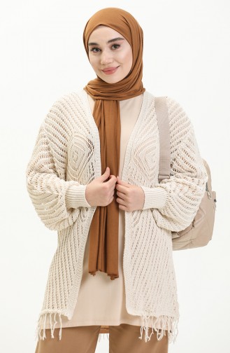 Kensiz Merserize Hırka 1089-018 Bej