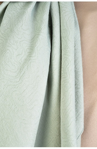 Burden 120x120 Cm Colourway Desenli Eşarp Şal 000049-04 Mint Yeşili