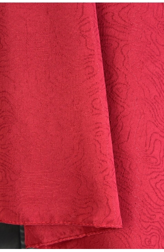Burden 120x120 Cm Colourway Desenli Eşarp Şal 000049-07 Bordo