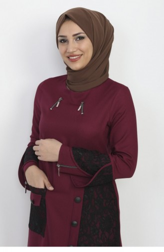 Plum Hijab Dress 11706