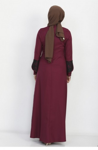Plum Hijab Dress 11706