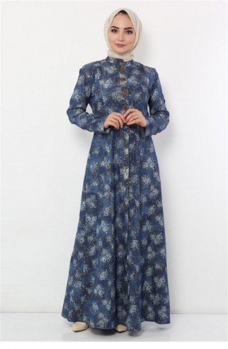 Dark Navy Blue Abaya 11809