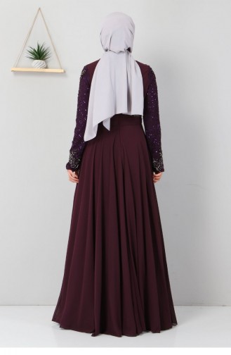 Zwetschge Hijab-Abendkleider 11869