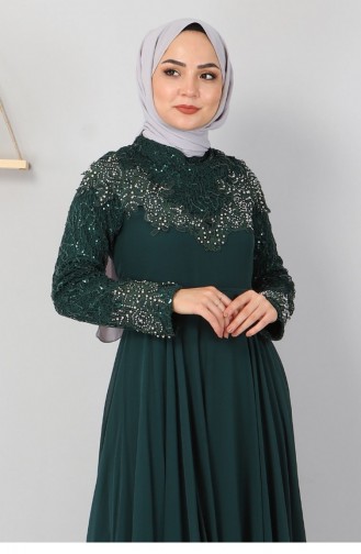 Smaragdgrün Hijab-Abendkleider 11873