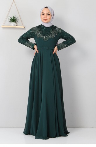 Smaragdgrün Hijab-Abendkleider 11873