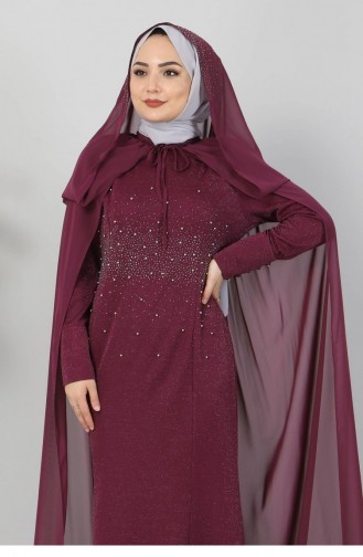 Zwetschge Hijab-Abendkleider 11956