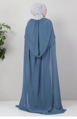 Blue Hijab Evening Dress 11957