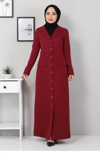 Claret red İslamitische Jurk 12148