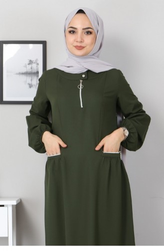 Robe Hijab Vert emeraude 12221