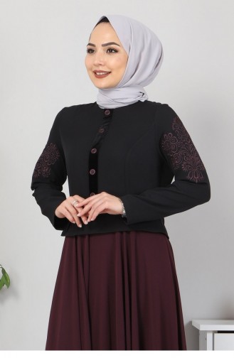 Purple Hijab Evening Dress 12421