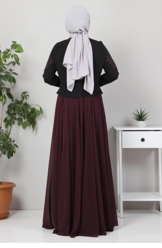 Habillé Hijab Pourpre 12421