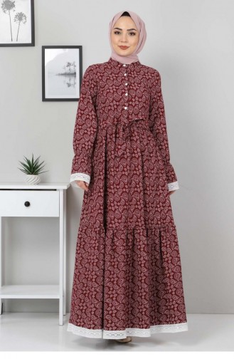 Robe Hijab Bordeaux 12429