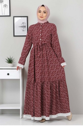 Robe Hijab Bordeaux 12429