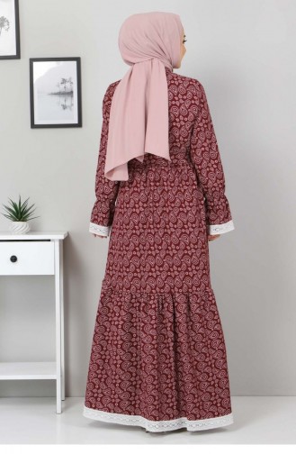 Robe Hijab Bordeaux 12429