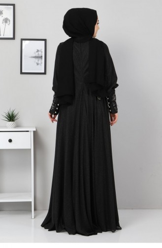 Schwarz Hijab-Abendkleider 12516