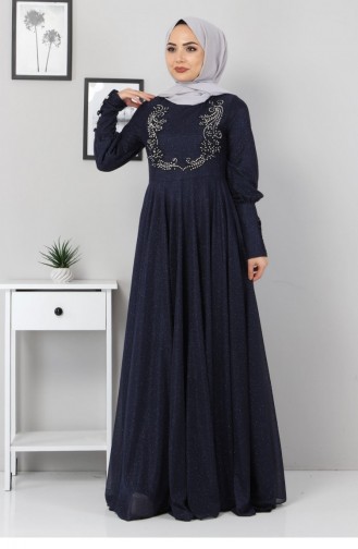 Habillé Hijab Indigo 12518