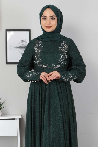 Habillé Hijab Vert emeraude 12519