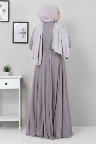 Grau Hijab-Abendkleider 12521