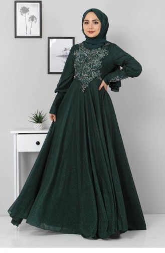 Habillé Hijab Vert emeraude 12523