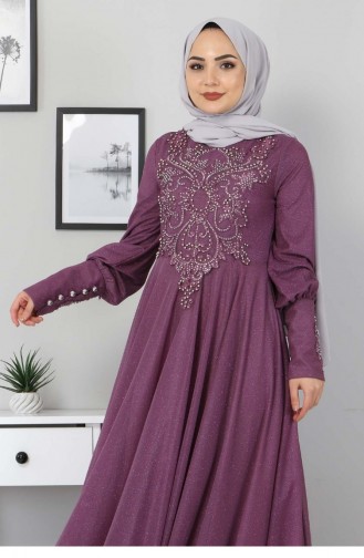 Purple İslamitische Avondjurk 12524