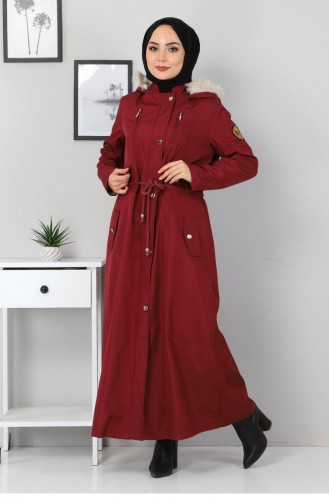 Claret Red Winter Coat 12592