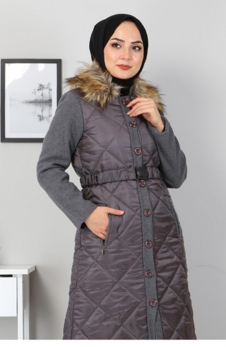 Düğmeli Kaşe Füme 2358