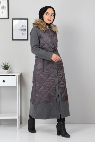 Düğmeli Kaşe Füme 2358