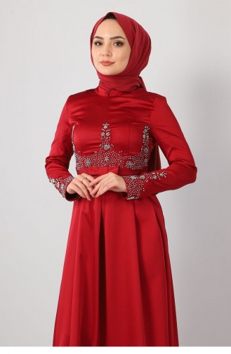 Rot Hijab-Abendkleider 12783