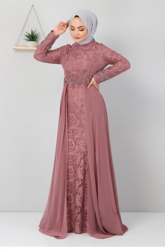 Dusty Rose İslamitische Avondjurk 12839