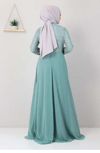 Minzengrün Hijab-Abendkleider 12841