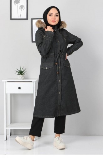 Smoke-Colored Winter Coat 12861