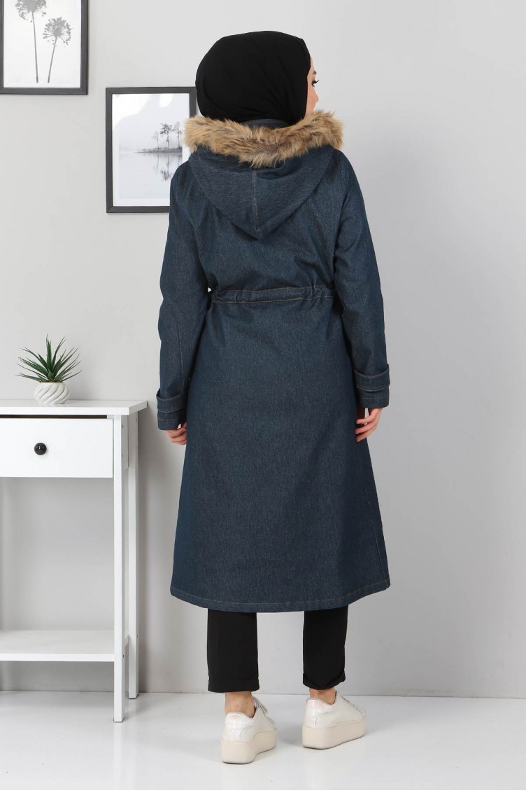 Manteau Bleu P trole 12862 Sefamerve