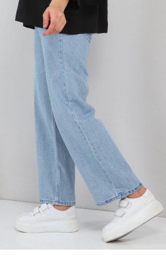 Bol Paça Kot Pantolon Buz Mavisi 6016