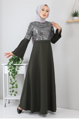 Piliseli Pulpayetli Abiye Haki 8315