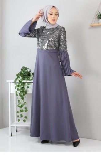 Grau Hijab-Abendkleider 13247