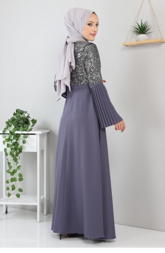 Grau Hijab-Abendkleider 13247