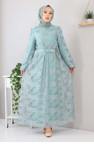 Mint Green Hijab Dress 13255