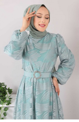 Mint Green Hijab Dress 13255