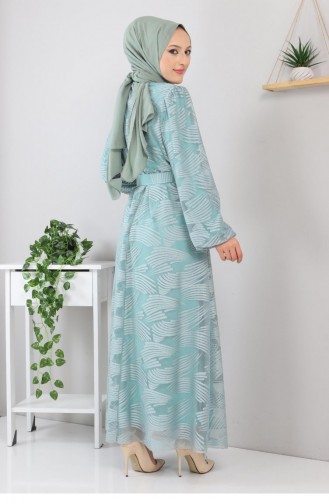 Mint Green Hijab Dress 13255