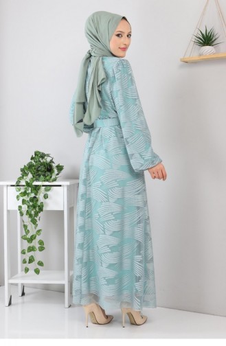 Minzengrün Hijab Kleider 13255