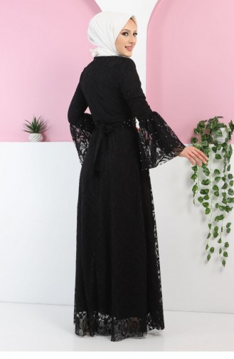 Schwarz Hijab Kleider 13271
