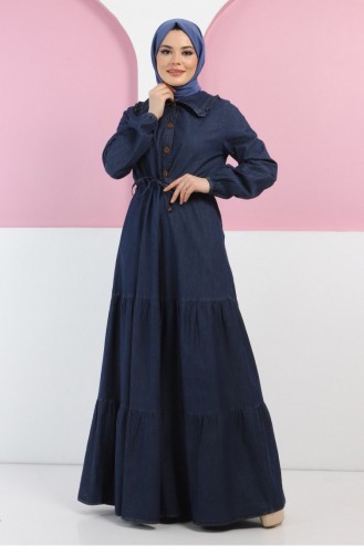 Robe Hijab Bleu Foncé 13368