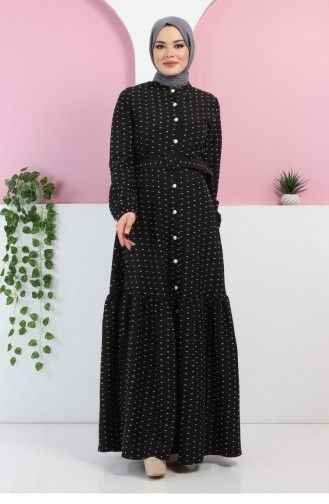 Schwarz Hijab Kleider 13369