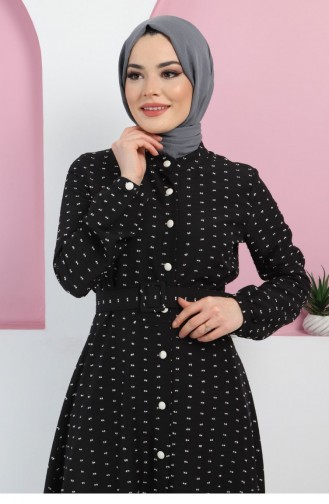 Schwarz Hijab Kleider 13369