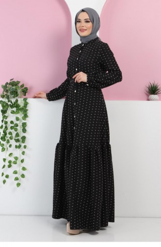 Schwarz Hijab Kleider 13369