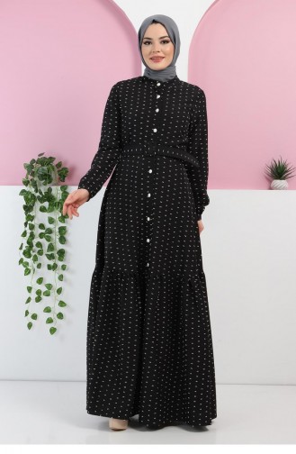 Schwarz Hijab Kleider 13369