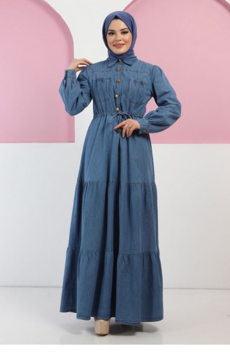 Hellblau Hijab Kleider 13376