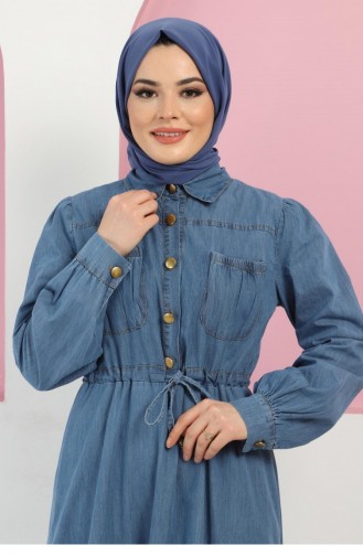Hellblau Hijab Kleider 13376