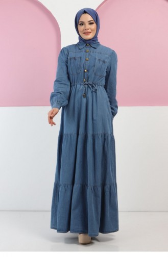 Light Blue Hijab Dress 13376