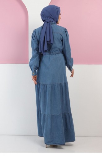 Hellblau Hijab Kleider 13376